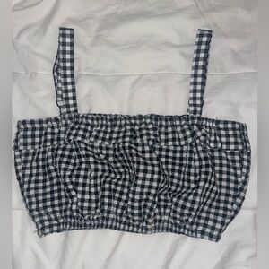 Divided Monochrome Checkered Top